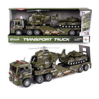 Caminhão Cegonha Militar com Dois Veículos 1:16 - Brink Center