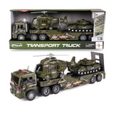 Caminhão Cegonha Militar com Dois Veículos 1:16 - Brink Center