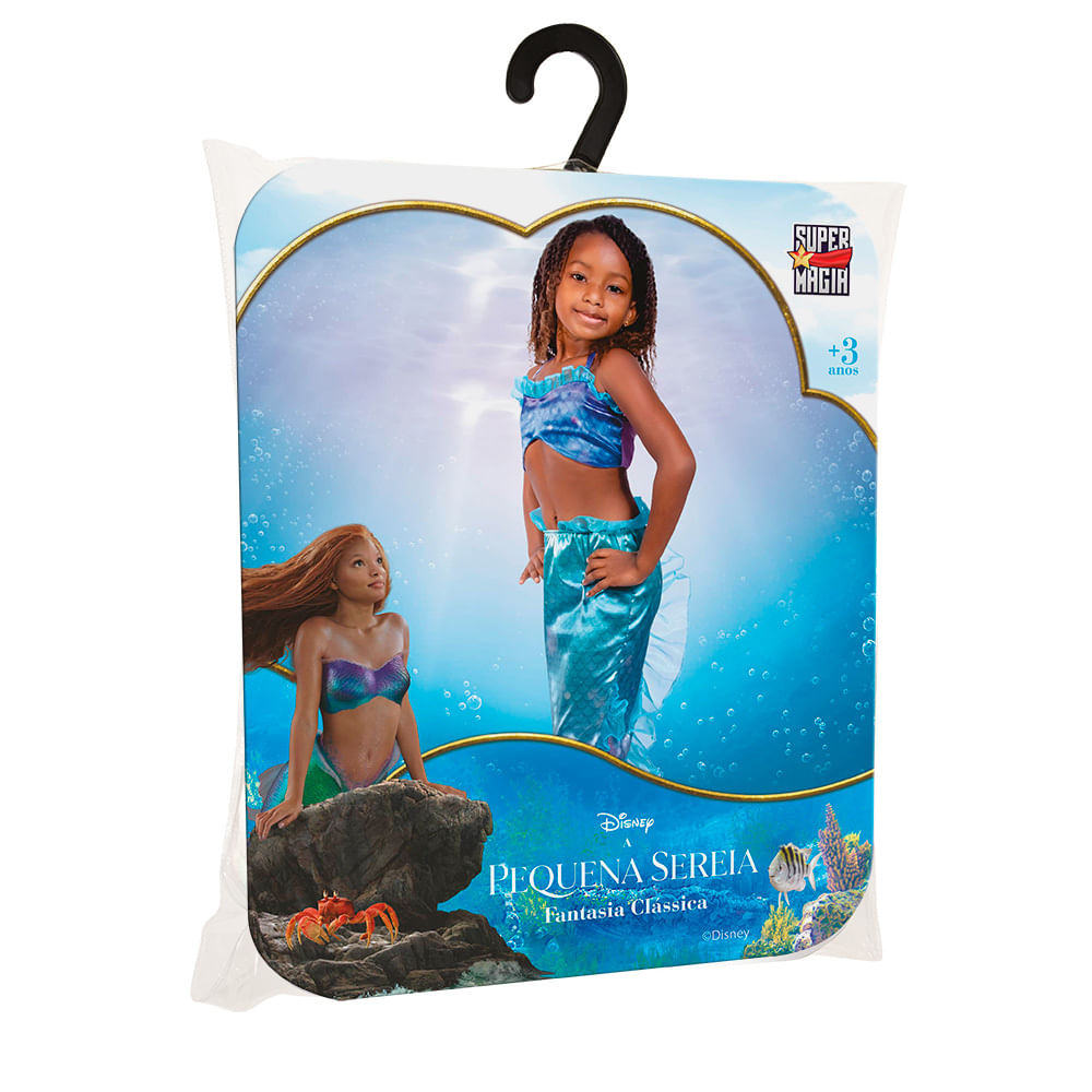 Fantasia - Disney Princesa - A Pequena Sereia Ariel - Tamanho G - Novabrink