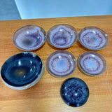 Bowl de Luxo Ágata Roxa e Azul 7 Peças