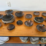 Bowl Ágata Roxa com Acabamento Dourado - 8 Peças