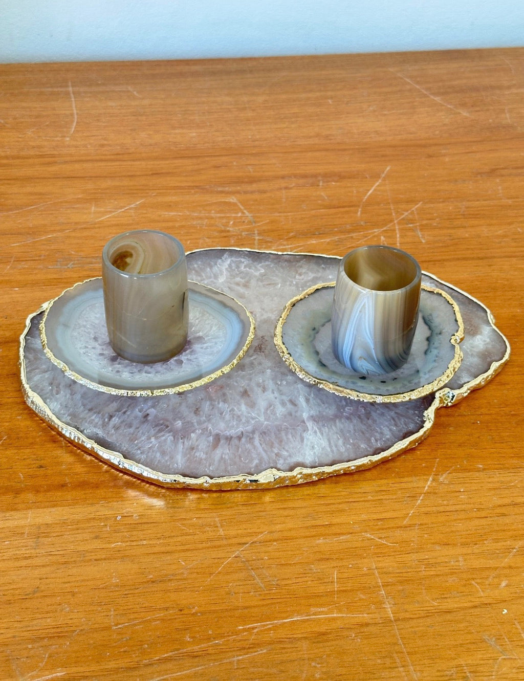 Conjunto de Xícaras de Pedra especiais com Base