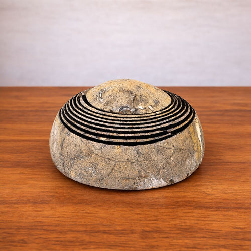 Bowl em Ágata Roxa e Azul com Acabamento Dourado 6 Peças